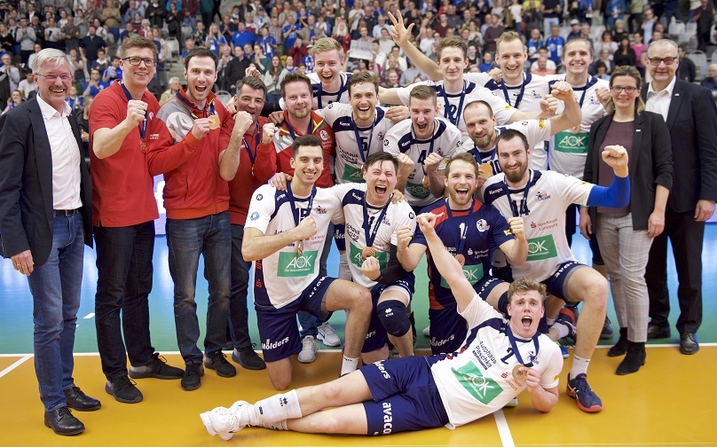 Jubel der LüneHünen über die Bronzemedaille