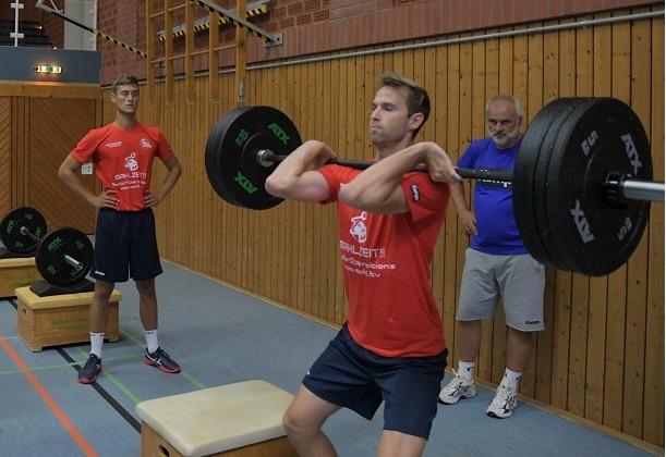 Leo Durkin an der Hantel