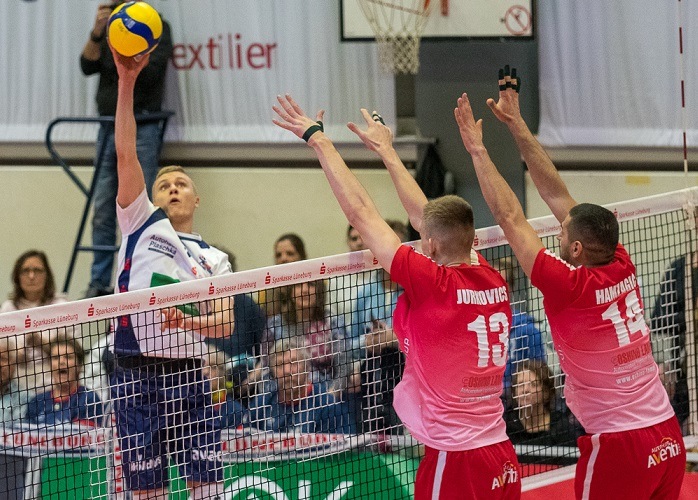 Antti im Spiel gegen die Heitec Volleys Eltmann